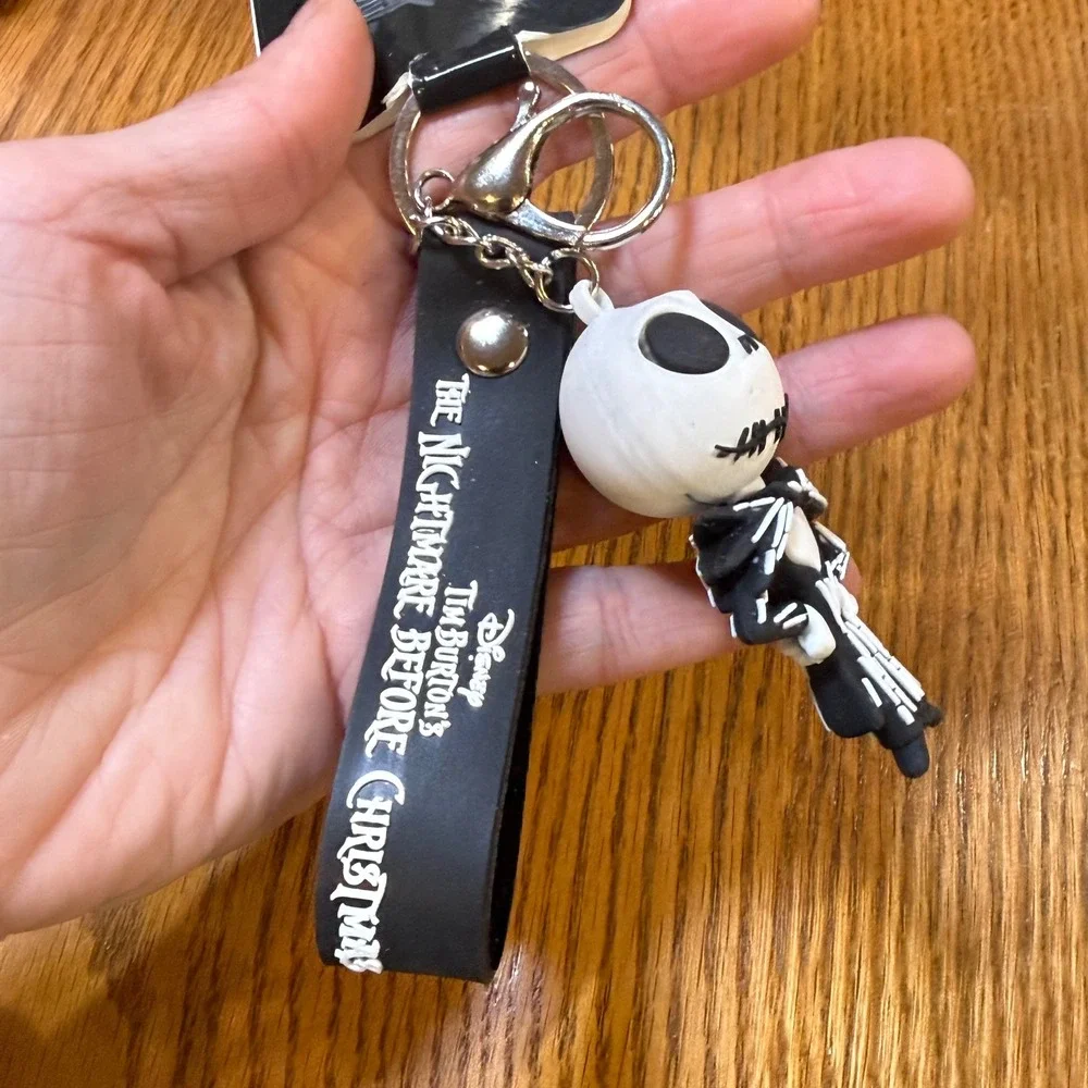 Disney Jack Skellington Nightmare Before Christmas 3D Keychain Lanyard Black